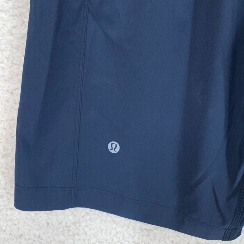 Lululemon The Linerless Shorts Men Sz S Navy Blue Drawstring Gym Running Active - Picture 6 of 10